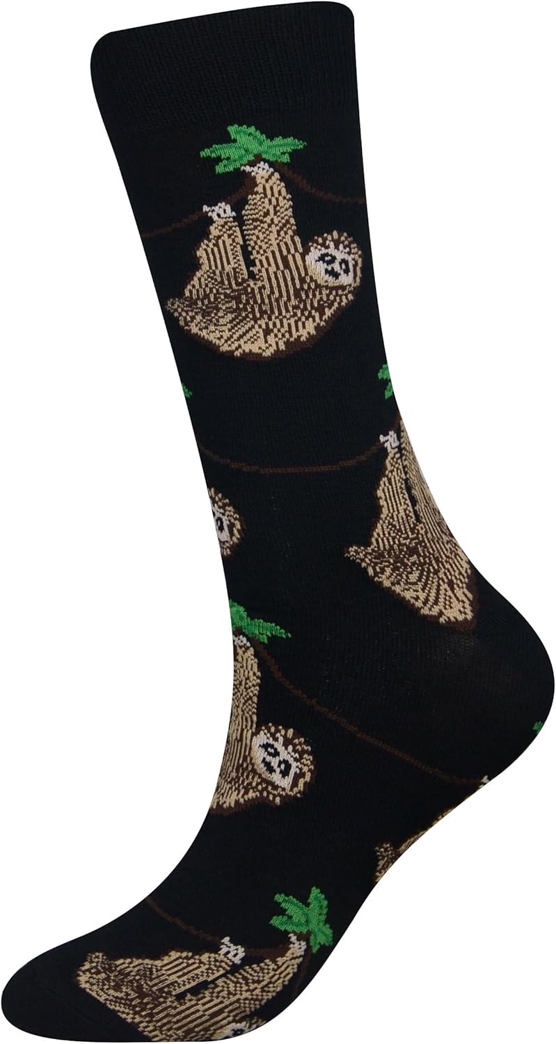 Cansok Men's 2/4 Packs Fun Crazy Novelty Dress Crew Socks - Image 4